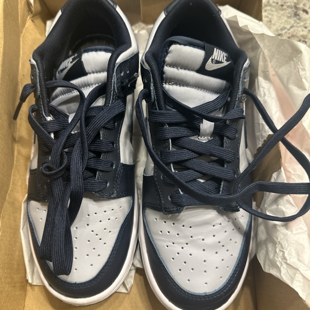 Nike Dark Blue and White Athletic Shoes